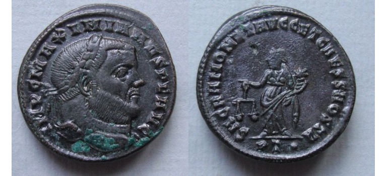 Maximianus - Follis Sacra Monet almost extremely fine (D2005) Maximianus - Follis Sacra Monet almost extremely fine (D2005)