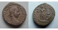 Constantius II - FEL TEMP keizer op gallei! met uitzonderlijk  lange nek (D20121)