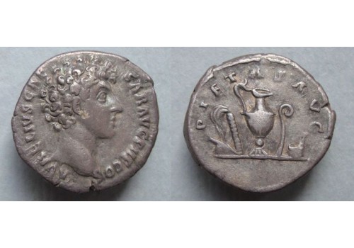 Marcus Aurelius - PIETAS denarius! (N2091)