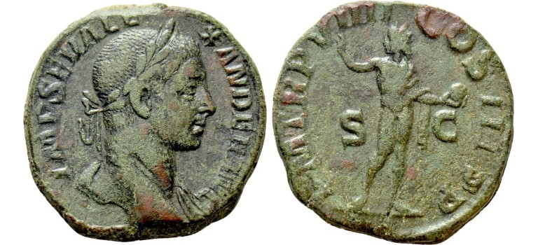 Severus Alexander  SOL Sestertius! (N2095)