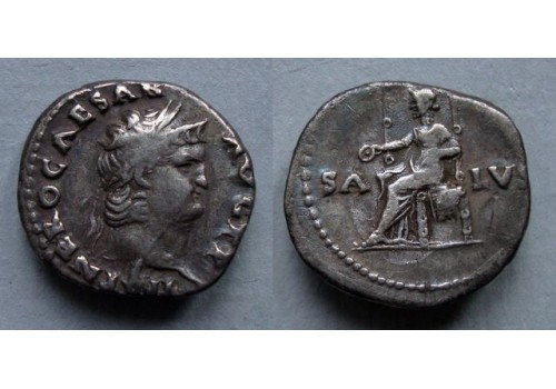 Nero - denarius salus zeldzaam! (N2099)