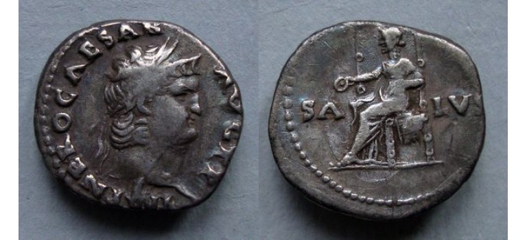 Nero - denarius salus zeldzaam! (N2099)