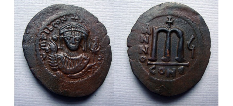 Tiberius II Constantijn -  Follis grote munt  37 mm!  (F2156)