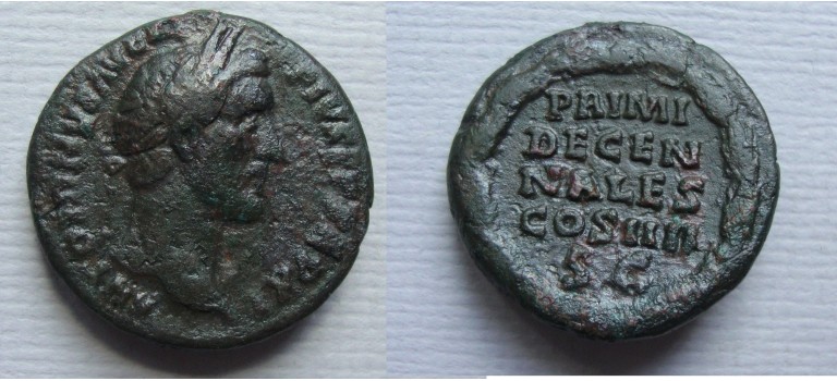 Antoninus Pius - DECENNALES uitgave schaarse  munt! (F2232)