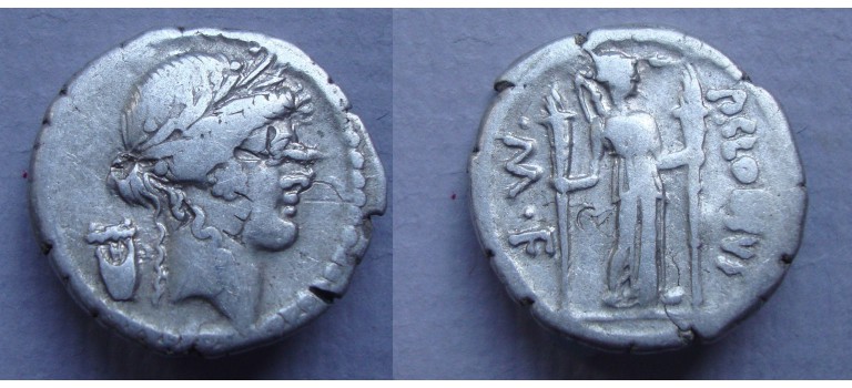 Roman republic - denarius P Clodius 42 BC (F2249) Roman republic - denarius P Clodius 42 BC (F2249)