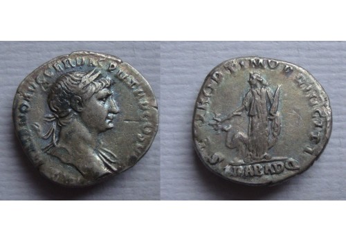 Trajanus - Denarius Verovering van Arabia kameel interessant!  (F2207)