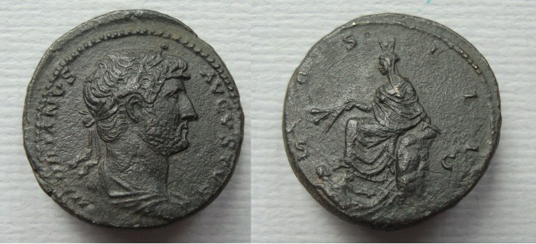 Hadrianus  -  AS Tyche zeer zeldzaam R2! (JA22130)