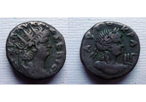 Nero - zilveren Tetradrachme Apollol! schaars en mooi!  (JA22153)