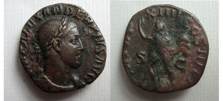 Severus Alexander  SOL Sestertius! (JA2264)