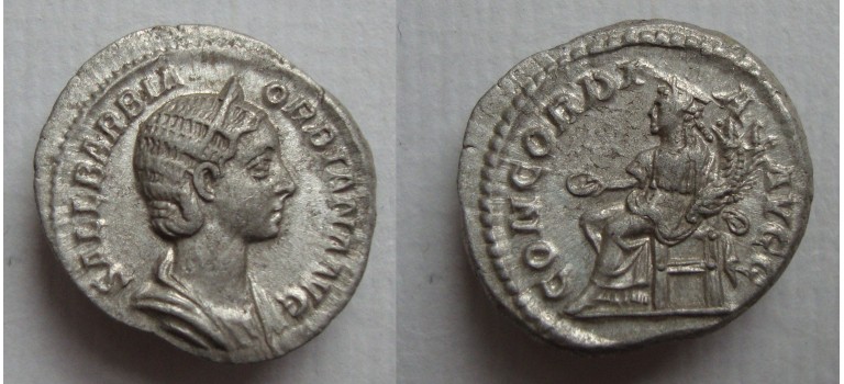 Orbiana - Denarius zeldzame keizerin! Concordia Avgg vrouw van Severus Alexander (JA2269)
