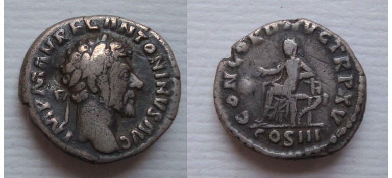 Marcus Aurelius- denarius Concordia vroege munt! (JA2286)
