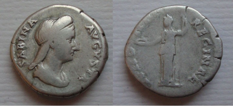Sabina - Rare empress wife of Hadrian JUNO! (JA2292)