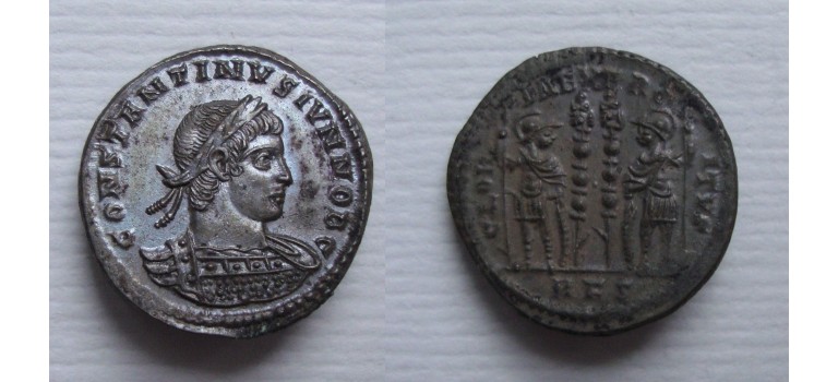 Constantinus II  - soldaten zeer zeldzaam! (AU2152)