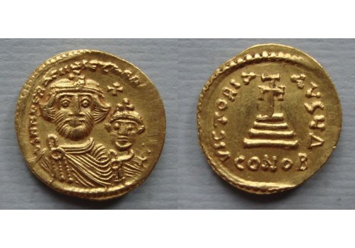 Heraclius  -  Gouden solidus met zijn zoon! (N2023)