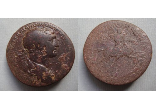 Trajanus - Sestertius keizer als ruiter (N2068) 
