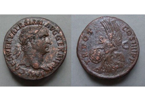 Trajanus- AS Victoria mooie munt! (o20114)