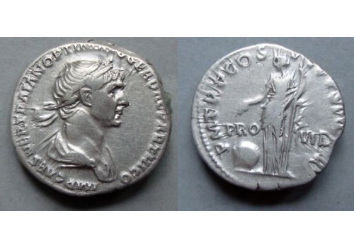 Trajanus- denarius Providentia! (o20118)