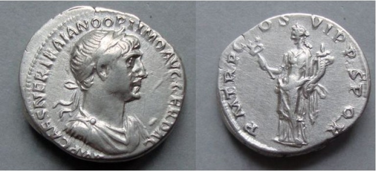 Trajanus - FELICITAS interessante buste! (o20122)