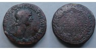 Claudius AS -  Sestertius CIVIC CROWN scarce! (o20132)