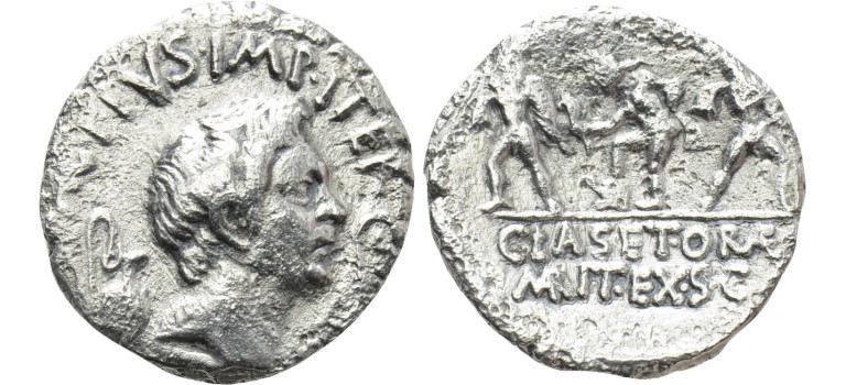 Sextus Pompeius - Mooie symbolische denarius (o2015)