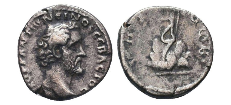 Antoninus Pius - Drachme met vulkaan!  (o2017)
