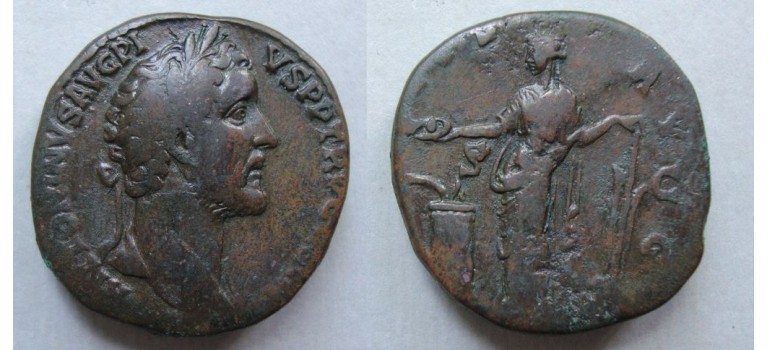 Antoninus Pius- SALVS AVG sestertius! (o2030)