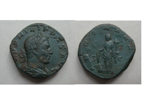 Philippus I - Sestertius Annona ZELDZAAM (o2048)