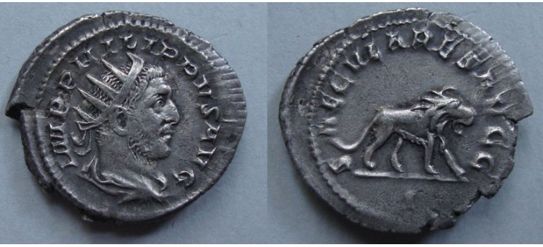 Philippus I - Antoninianus seculare spelen leeuw (o2059)