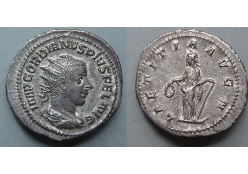 Gordianus III - Laetitia Antoninianus, prachtige munt!   (o2075)
