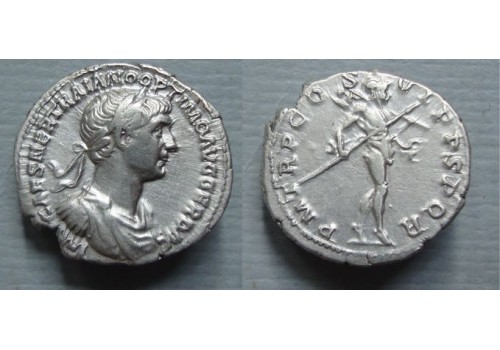 Trajanus- denarius mars zeldzame buste! (o2099)