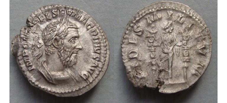 Macrinus - denarius Fides schaars  (s1977)