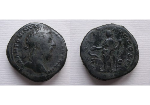 Marcus Aurelius- sestertius SALUS (D2135) Marcus Aurelius- sestertius SALUS (D2135)