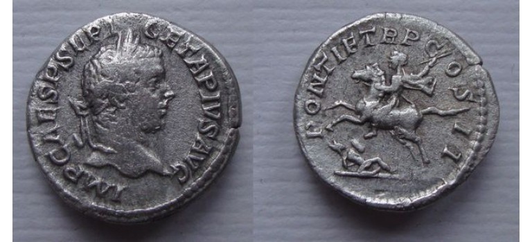 Geta - denarius keizer op paard Zeldzaam! (N21102)