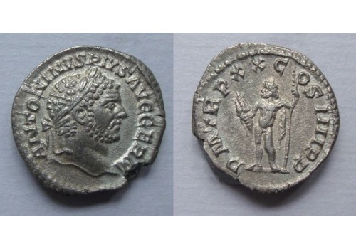 Caracalla-  Denarius JUPITER PRACHTIG! (JUN2017)