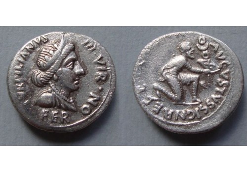 Augustus - denarius Terugkeer van de legioensstandaards! (JUN2086)