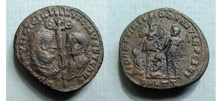 Licinius - dynastische uitgave met zijn zoon Licinius II zeer zeldzaam! (o1949)