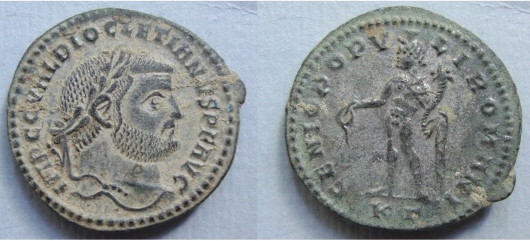 Diocletianus - FOLLIS Genius Cyzicus (au2094)