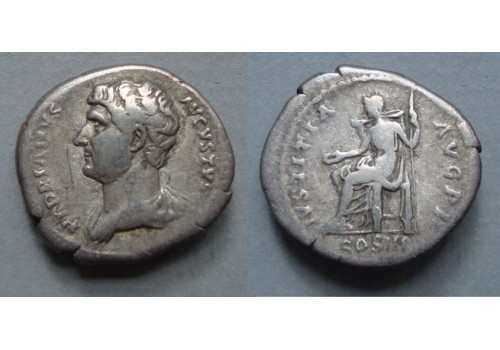 Hadrianus - JUSTITIA niet in RIC (F1910) Hadrianus - JUSTITIA niet in RIC (F1910)