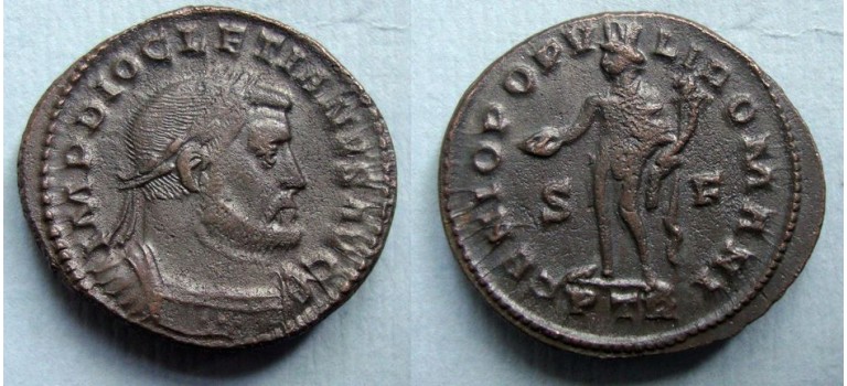Diocletianus - Genio Trier grote munt!  (s2035)