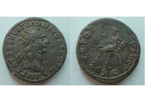 Trajanus - Dupondius Abundantia (s2046)
