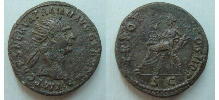 Trajanus - Dupondius Abundantia (s2046)