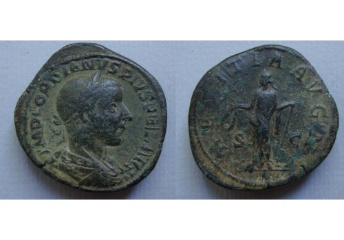Gordianus III - Laetitia SESTERTIUS grote munt 33 mm! (JUL2017)