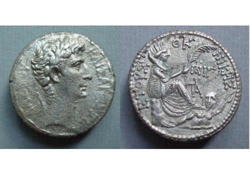 Augustus - Tyche en Orontes Tetradrachm (JUN20100)