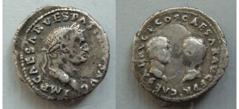 Vespasian - Dynastic issue with Titus and Domitian RARE! (AP2035)
