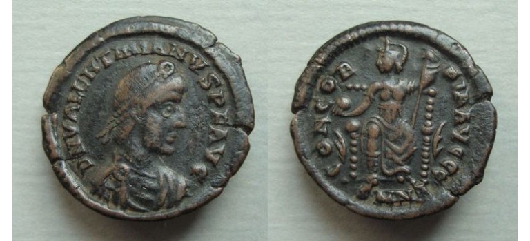 Valentinian II - Roma on thron CONCORDIA AVGGG (AP2069)