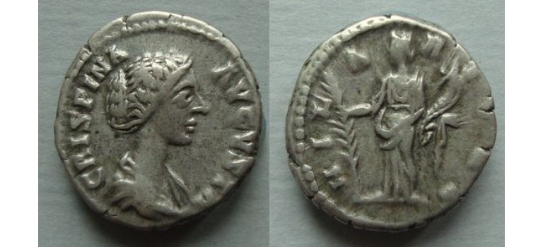 CRISPINA - vrouw van Lucius Verus denarius HILARITAS schaars! (ME2010)