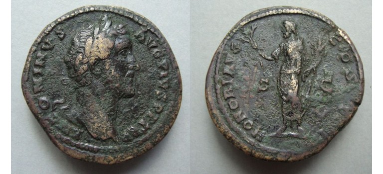 Antoninus Pius - HONOS Sestertius SCHAARS (ME2044)