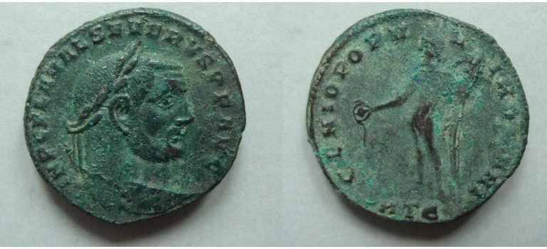 Severus II -  als augustus Follis RARE and not in RIC (ME2055)