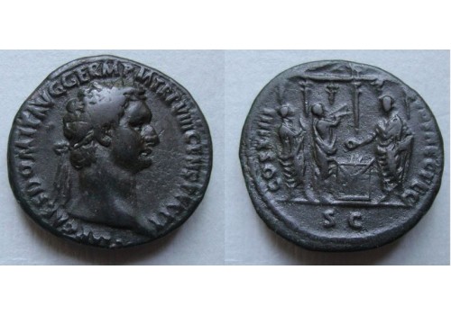 Domitianus - Keizer met fluit- en lierspelers (AU2040) Domitianus - Keizer met fluit- en lierspelers (AU2040)