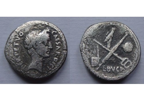 Julius Caesar - denarius met portret van Caesar zeldzaam! (JUL2062) Julius Caesar - denarius met portret van Caesar zeldzaam! (JUL2062)